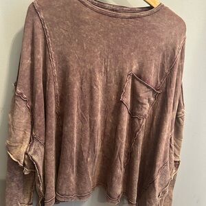 Free people distressed tee
